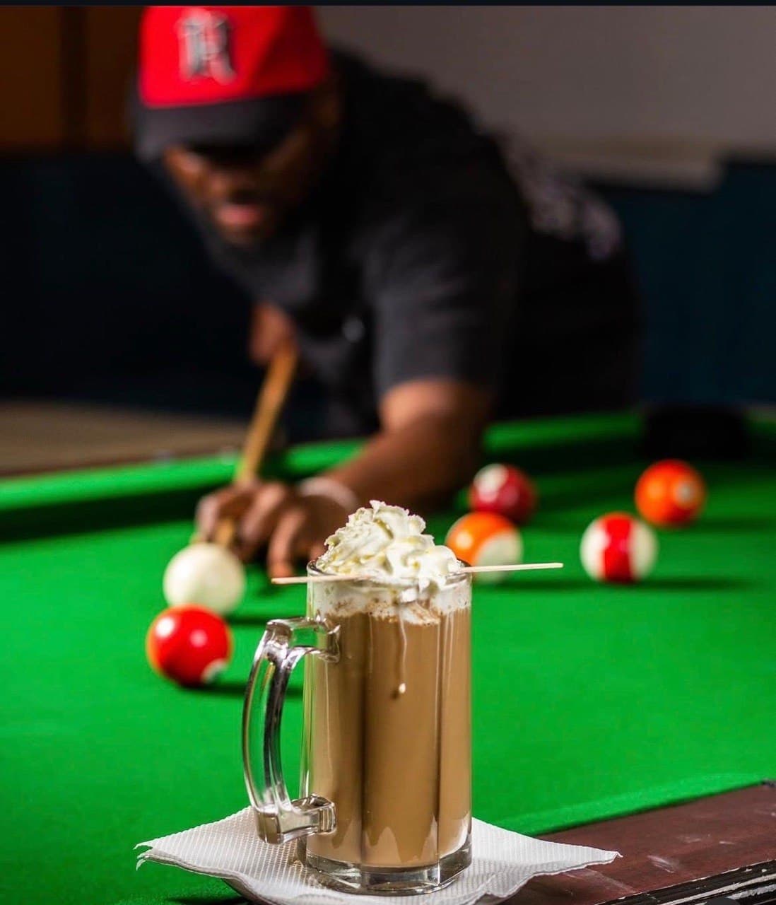 Crush Cafe lounge — billiards and cocktails