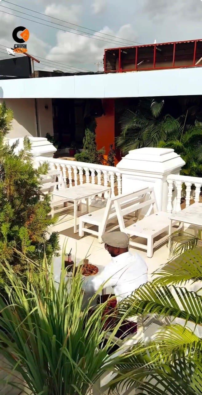 Outdoor terrace at Crush Cafe